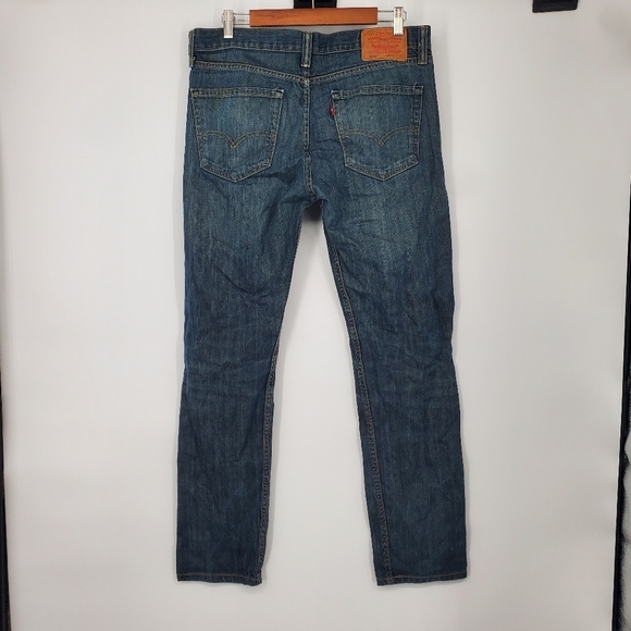 Levi's 508 Jeans Men 33x32 Regular Tapered Distressed Faded Denim Blue Casual - Picture 5 of 8